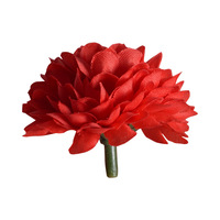 Collection de têtes de fleurs artificielles en soie rouge, matériaux DIY pour épingles à cheveux, accessoires capillaires style Hanfu nouveau style chinois fleur de prunier, mariage