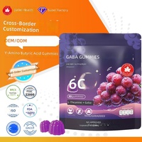Bonbons Gommeux GABA Personnalisables Transfrontaliers – Compléments Santé Fonctionnels à la Théanine, Sans Sucre, Végétaliens, Sans Gluten, Améliorés