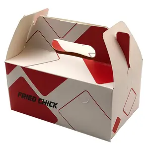 사용자 정의 핫 세일 패스트 푸드 포장 상자 테이크 아웃 Kfc 프랑스 프라이드 치킨 종이 상자 테이크 아웃 점심 종이 상자 식품