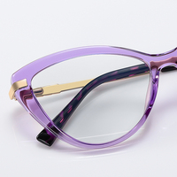 Gafas de Metal TR90 para mujer, lentes de ojo de gato con luz azul, lentes ópticas de ordenador, montura, 2022