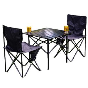 Ensemble de jardin pliable d'extérieur, table et chaises en métal 4 places, portable pour le camping, le pique-nique et la pêche - Product Image 4