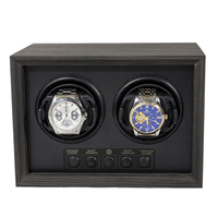 Holz Digitalanzeige Automatische Mechanische Doppel-Uhrenbeweger Armbanduhr-Aufziehbox
