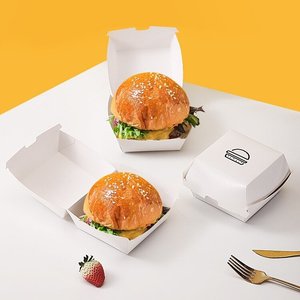 Descartável Kraft <span class=keywords><strong>Burger</strong></span> caixas Clamshell | Microondas seguro | Eco embalagem venda quente - Product Image 5