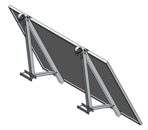 Soportes de montaje en balcón de aluminio anodizado plateado ajustables Gresolar, sistemas de montaje en pared para paneles solares con carga de viento de 40 m/s - Product Image 3