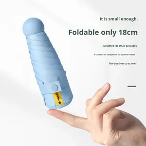 Parapluie pare-soleil noir à double usage pratique avec protection UV à 50 %, nouveau design publicitaire pour le soleil et la pluie - Product Image 4