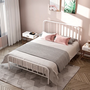 <span class=keywords><strong>Letto</strong></span> Moderno <span class=keywords><strong>Singolo</strong></span>, Matrimoniale, Queen in Metallo - Struttura in Ferro e Acciaio a Prezzo Conveniente per Casa, Appartamento, Dormitorio Operai, Camera da <span class=keywords><strong>Letto</strong></span> - Product Image 3