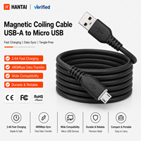Câble Micro USB à charge rapide 2.4A, cordon de charge Android en PVC blanc, câble de synchronisation de données, compatible avec Kindle Fire Speaker