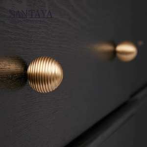 Einloch Messing Schublade Knopf Goldfaden Minimalisti scher Möbel griff für Küchen schrank Schlafzimmer Kleider schrank Tür Kommode Ball - Product Image 5