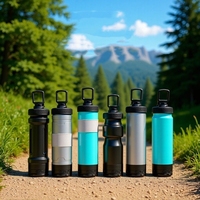 Bouteille d'eau avec haut-parleur Bluetooth écologique, rechargeable sans fil, pour les sports de plein air, la salle de sport, la maison, volume élevé