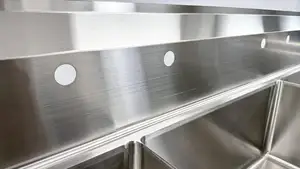 Fabrika doğrudan programı ticari restoran mutfak paslanmaz çelik açık ve restoran için 3 bölme lavabo - Product Image 5