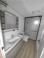 Rumah Kontainer Bongkar Pasang Terlaris Modern Portabel Modular Panel Sandwich untuk Akomodasi Staf, Kamar Tidur, dan Bengkel