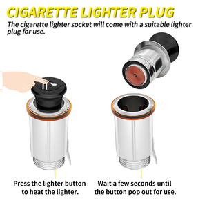 <span class=keywords><strong>Prise</strong></span> allume-cigare 12V avec anneau LED, remplacement de l'allume-cigare de <span class=keywords><strong>voiture</strong></span>, <span class=keywords><strong>prise</strong></span> d'alimentation <span class=keywords><strong>auxiliaire</strong></span> <span class=keywords><strong>pour</strong></span> <span class=keywords><strong>voiture</strong></span> - Product Image 4