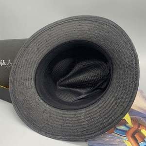 Chapeau Fedora à large bord en paille de papier, chapeau Panama de haute qualité, chapeau de soleil d'été pour femmes et hommes - Product Image 6