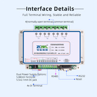 Module de relais à 4 canaux, 4 entrées, 4 sorties, communication RS232/485 Modbus RTU, isolation optique, automatisation industrielle, DC 12V/24V