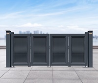 Barrière de sécurité industrielle pliante automatique rétractable pour entrée de propriété, système coulissant motorisé électrique