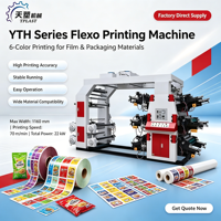 Machine d'impression flexographique haute vitesse 4/6 couleurs pour sacs en plastique, papier et tissu non tissé, prix usine