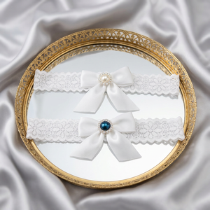 Wholesale <strong>Cheap</strong> Good Elastic Lace <strong>Garter</strong> for Wedding Something White Bridal Stretch Pearl <strong>Garter</strong> <strong>Belt</strong> - Product Image 1