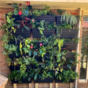 Factory Direct Square Black Long <strong>Trough</strong> Wall Hanging <strong>Planters</strong> <strong>Plastic</strong> Garden Flower Fence <strong>Planter</strong> for Sale - Product Image 1