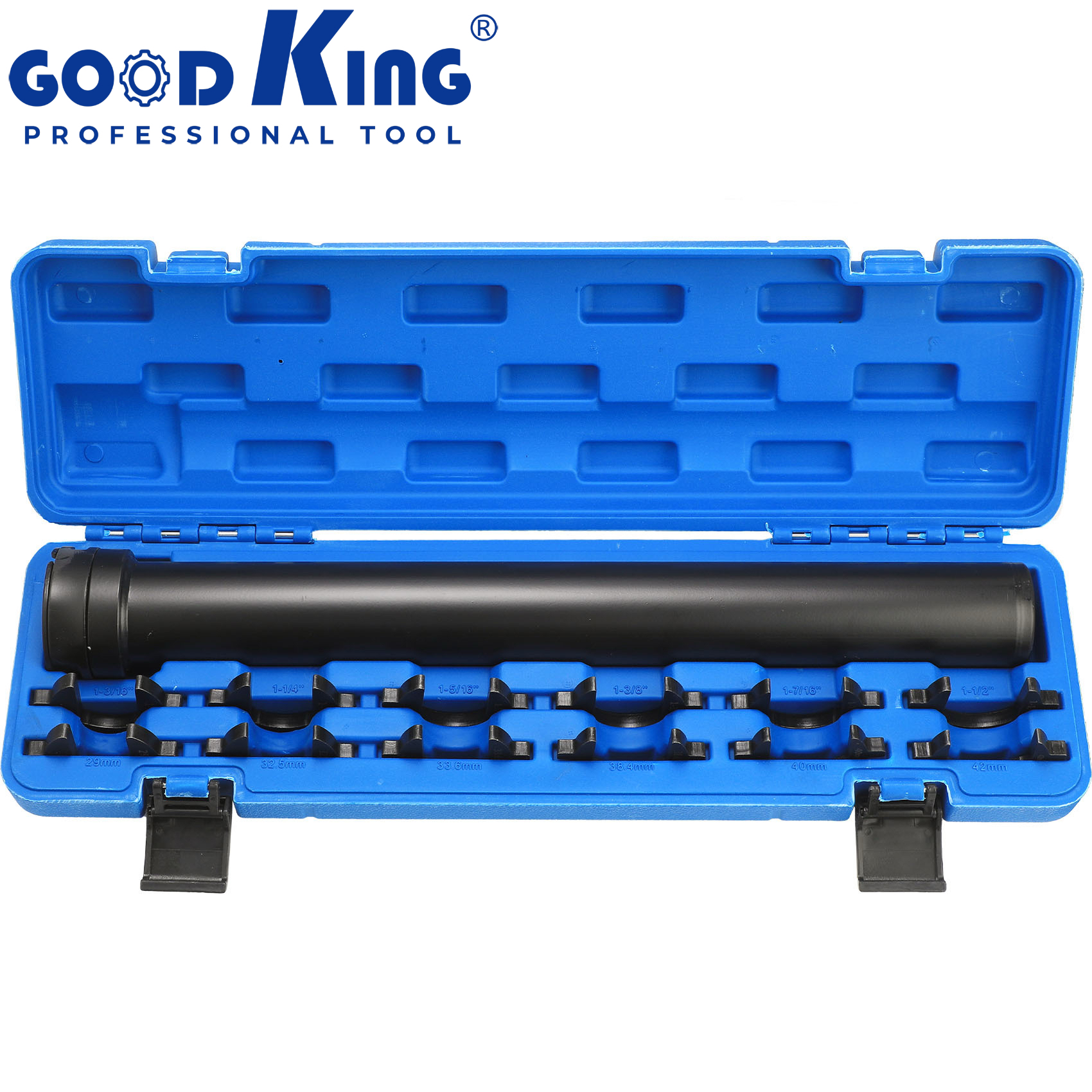 Goodking 13 Pcs High Quality Inner Tie Rod End Removal Tool Kit Set with 12 Crowfoot Adapters,Hot Sale Auto Repair Tools 53742