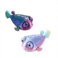 2026 Ornamen Ikan Puffer Lucu Cetak 3D Simulasi Mata, Hadiah Ulang Tahun Simulasi Anak, Kerajinan Dekorasi Rumah