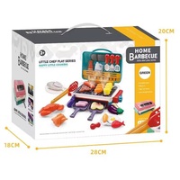 Ensemble de jeu de cuisine électrique avec lumière et musique, ensemble de jouets barbecue avec fonction de pulvérisation de brume pour enfants