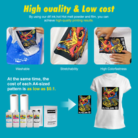 FCOLOR 100ml PET Film Premium Bulk DTF putih pigmen cetak tinta untuk Epson L1800 L805 L8058 L18058 L1400 L1300 L1110 Printer