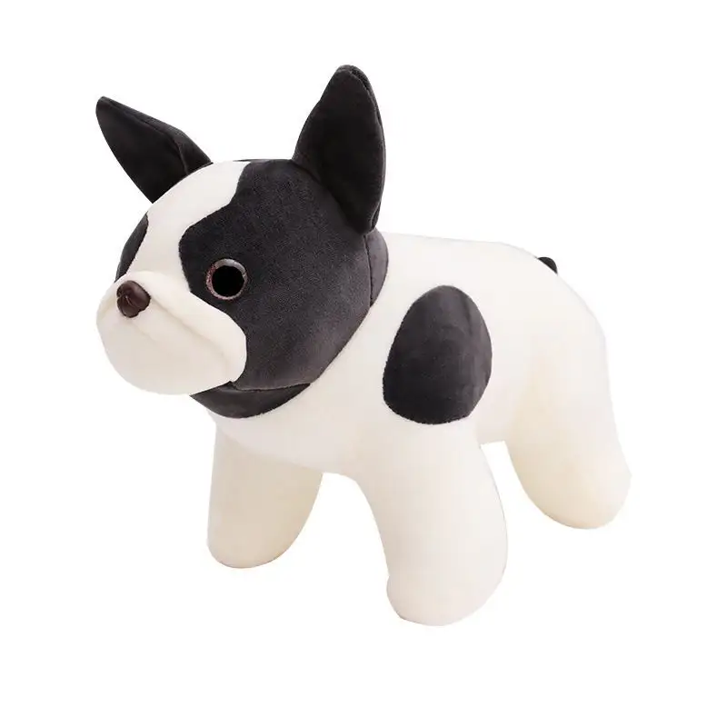 Atacado bonito cão de dois tons pelúcia brinquedos para crianças decoração de casa travesseiro cão