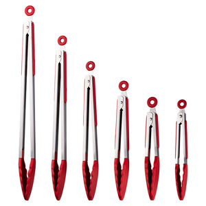 Stainless Steel Food Clips With Silicone Tips Red Anti-Slip Locking For Kitchen Use - Product Image 3