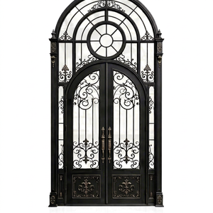 Portes en fer forgé artistiques haut de gamme, résistantes à l'eau, finition extérieure, ouverture latérale, portail métallique - Product Image 1