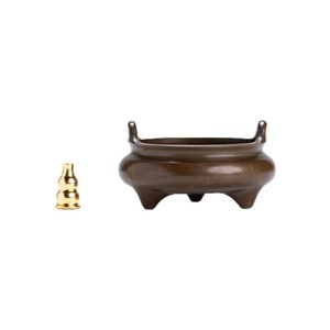 Quemador de Incienso de Bronce Estilo Xuande, Hecho a Mano con Madera de Sándalo, Accesorio para Ceremonia del Té, Artículo Decorativo para Interiores - Product Image 5