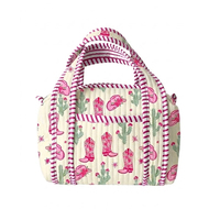 Trousse de Maquillage Portable Rose Cactus en Matière Plus Douce avec Imprimé Botte – Organisateur de Voyage