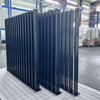 Clôture en aluminium robuste avec revêtement en poudre pour la sécurité, l'intimité et la ventilation – Fournisseurs de clôtures à lattes verticales équilibrées