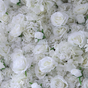 แผงติดผนังผ้าไหมลายดอกกุหลาบประดิษฐ์สีขาว4ft * 8FT ดอกไม้ประดิษฐ์ผนังสำหรับตกแต่งงานกิจกรรม - Product Image 3