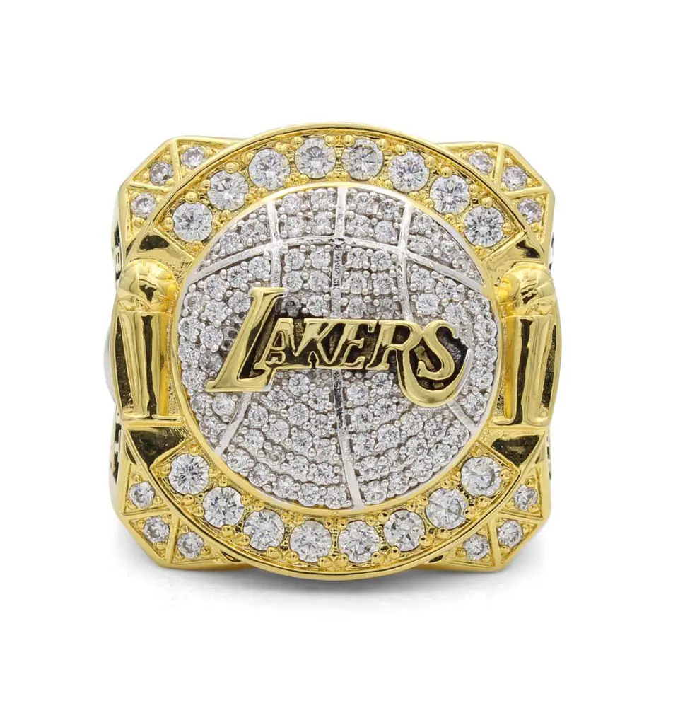 Los Angeles Lakers Basquete Banhado A Ouro Iced Out Championship Anel para Homens