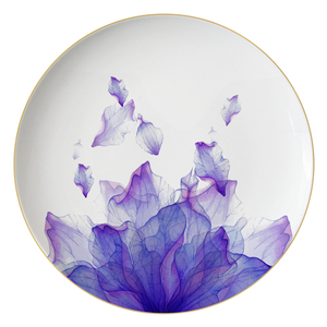 Vente en gros Assiette en céramique Chargeur Bone China avec bordure dorée pour mariage et restaurant - Product Image 2