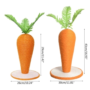 Cat Scratching Column Cute Carrot Shaped Cat Interactive Toys Scratch Post Kittens Sisal Scratch Pole Cat Scratcher