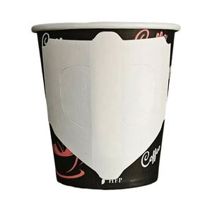 Vente flash - Gobelets en papier jetables imprimés avec logo - Gobelets à thé en papier de 7 oz avec poignée - Product Image 2