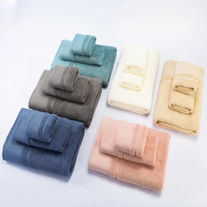 Toalla de baño de algodón especial por tiempo limitado, tres juegos cuadrados de algodón absorbente suave, juego de toallas de comercio exterior sin lana