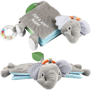 Libros para Bebés de 0 a 6 Meses, Juguetes Infantiles de Tela Suave con Forma de <span class=keywords><strong>Elefante</strong></span>, Textura Arrugada para Bebés y Niños Pequeños, Conejito de Peluche para la Dentición - Product Image 6