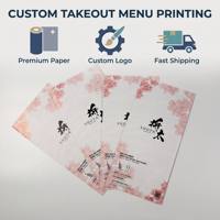 Service d'impression de prospectus de menus alimentaires jetables à emporter, économiques et en gros, pour l'envoi postal