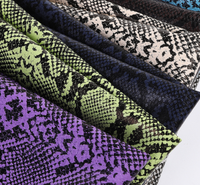 Cuir PU Métallisé Élastique Imperméable Imprimé Effet Peau de Serpent pour Sacs de Siège de Voiture, Canapés, Gants, Chaussures, Textile de Maison et Mobilier