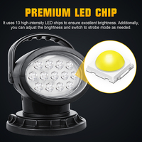 Projecteur magnétique LED 7 pouces 50W 360° °   Télécommande sans fil 12V avec base magnétique puissante Spot Go Light pour camion SUV