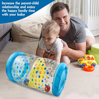 Nouveau jouet gonflable pour bébés, rouleau en PVC, jouets sensoriels pour bébés, rouleau d'apprentissage pour ramper avec des clochettes, jouet pour tout-petits debout, éducation précoce