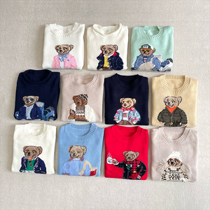 Maglione da <span class=keywords><strong>Donna</strong></span> TIANCHEN Autunno Inverno con Orso RL, Collo Tondo, Stile Britannico, <span class=keywords><strong>in</strong></span> Lana e <span class=keywords><strong>Cashmere</strong></span>, Maglia Polo Larga # RL-065 - Product Image 6