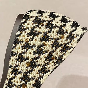 <span class=keywords><strong>Scarpe</strong></span> Casual Estive <span class=keywords><strong>da</strong></span> <span class=keywords><strong>Donna</strong></span> <span class=keywords><strong>con</strong></span> <span class=keywords><strong>Borchie</strong></span>, Punta Aperta, Suola Morbida, Slip-On, Materiale Superiore in Tessuto, Gomma e PU - Product Image 5