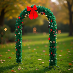 Arco Natalizio in PVC 240X40X265Cm, Decorazione Festiva per Giardino, Feste all'Aperto e Celebrazioni - Product Image 2