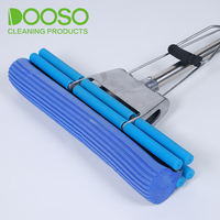 DOOSO Articles ménagers : Serpillère en éponge PVA pour nettoyage des sols avec manche télescopique et système d'essorage