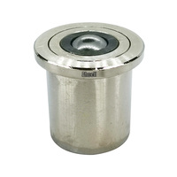 Rueda Universal de Transferencia de Bolas SP15 con Brida de Rodamiento, Rueda Robótica Omniball de Acero Inoxidable/GCR15, Unidad de Transferencia de Bolas
