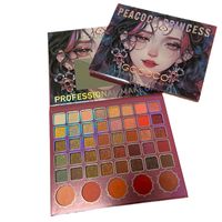 Fábrica al por mayor personalizado nuevo 45 Color sombra de ojos placa mate perla luz grande color de tierra cartón cosméticos caja de exhibición
