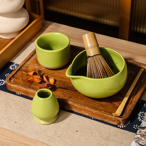 Ensemble complet de fouets <span class=keywords><strong>à</strong></span> matcha en céramique pour la cérémonie du thé japonaise, kit en grès vert avec bol <span class=keywords><strong>à</strong></span> matcha et coffret cadeau personnalisé - Product Image 3